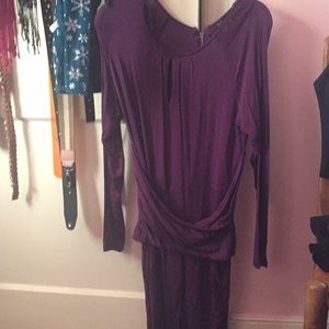 Purple keyhole dress